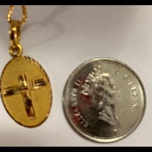 22K solid gold religious pendant